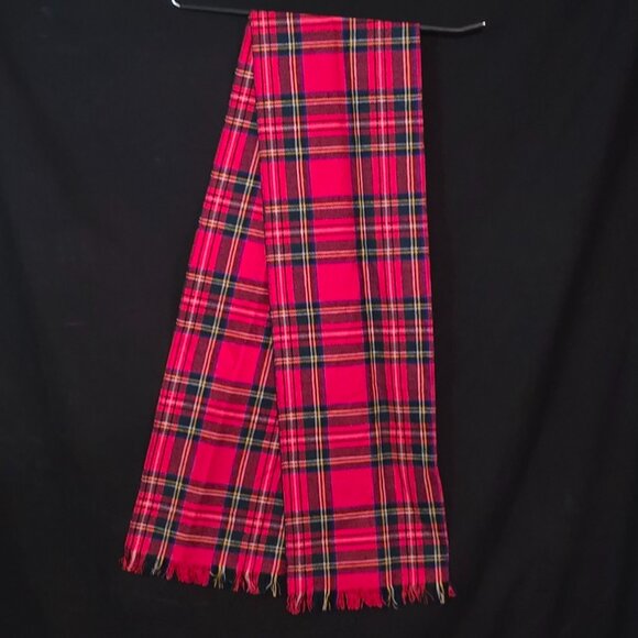 D. McArthur of Scotland Pure New Wool Scarf - Stewart Tartan - 8 3/4" x 58" - Picture 3 of 5